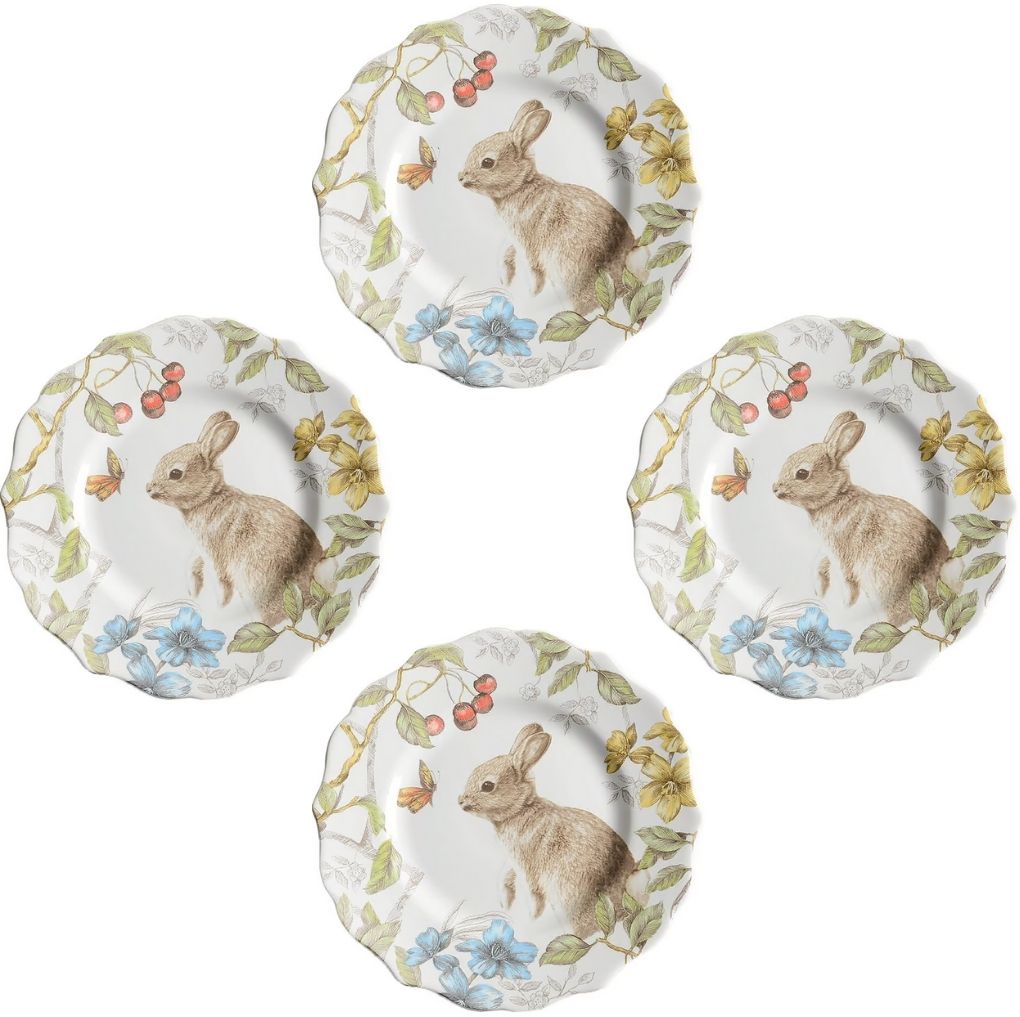 Pier 1 Sofie the Bunny Salad Plates, Set of 4