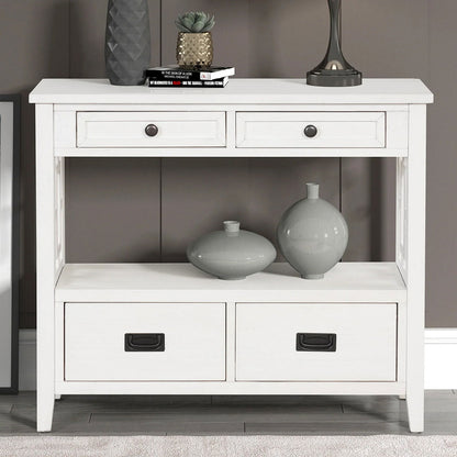 36'' Farmhouse Pine Wood Console Table - Rivour Home