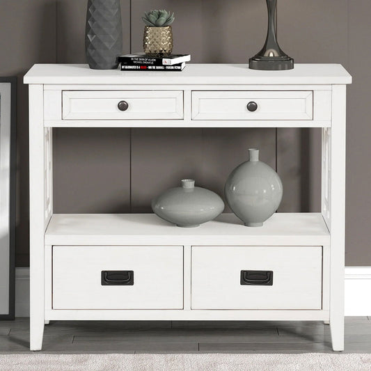 36'' Farmhouse Pine Wood Console Table - Rivour Home