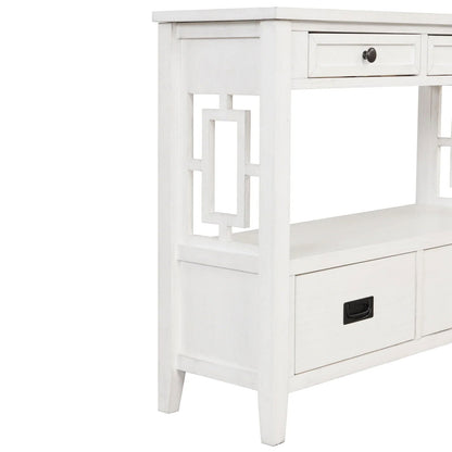 36'' Farmhouse Pine Wood Console Table - Rivour Home