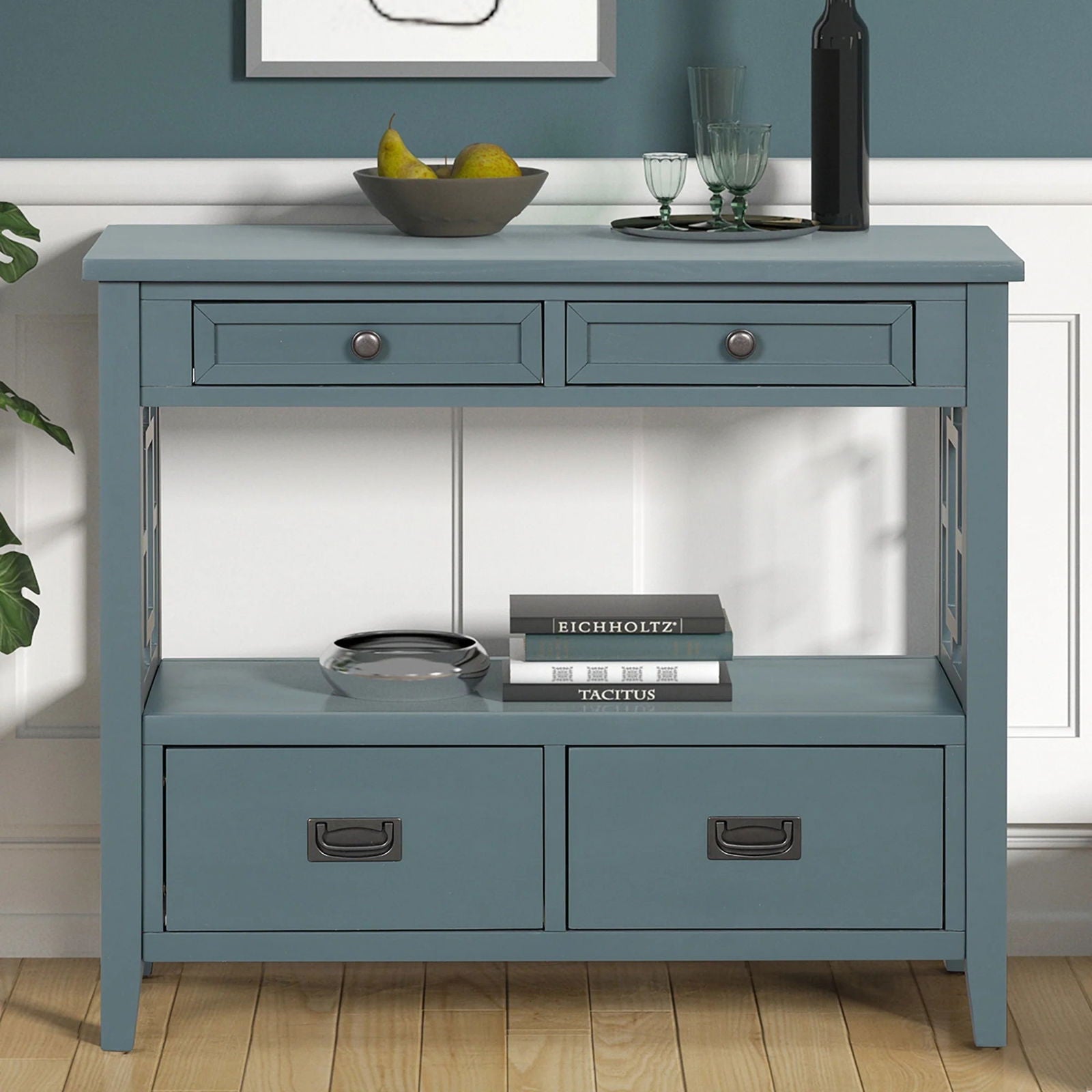 36'' Pine Wood Console Table - Rivour Home