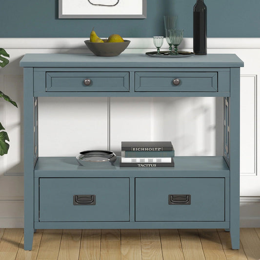 36'' Pine Wood Console Table - Rivour Home