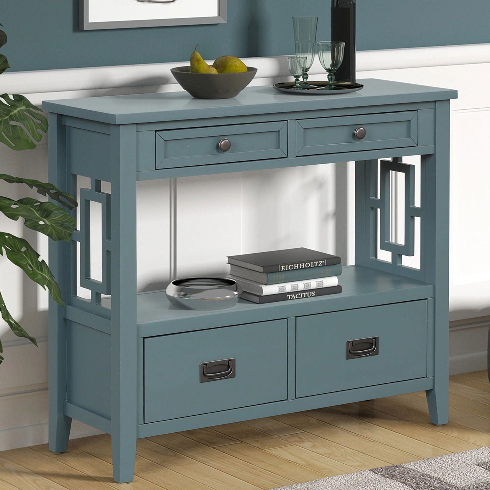 36'' Pine Wood Console Table - Rivour Home