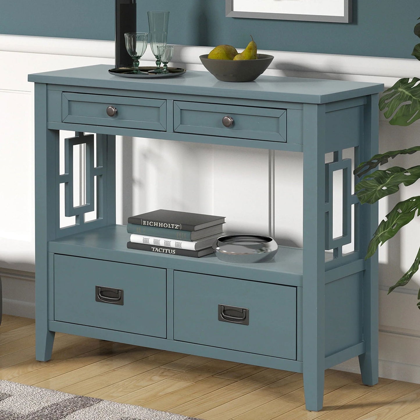 36'' Pine Wood Console Table - Rivour Home