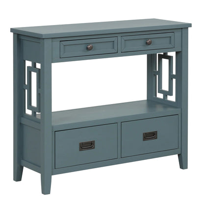 36'' Pine Wood Console Table - Rivour Home