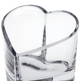 5" Clear Mouth Blown European Crystal Heart Bowl