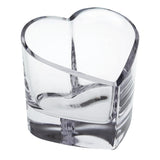 5" Clear Mouth Blown European Crystal Heart Bowl