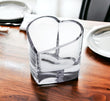 5" Clear Mouth Blown European Crystal Heart Bowl