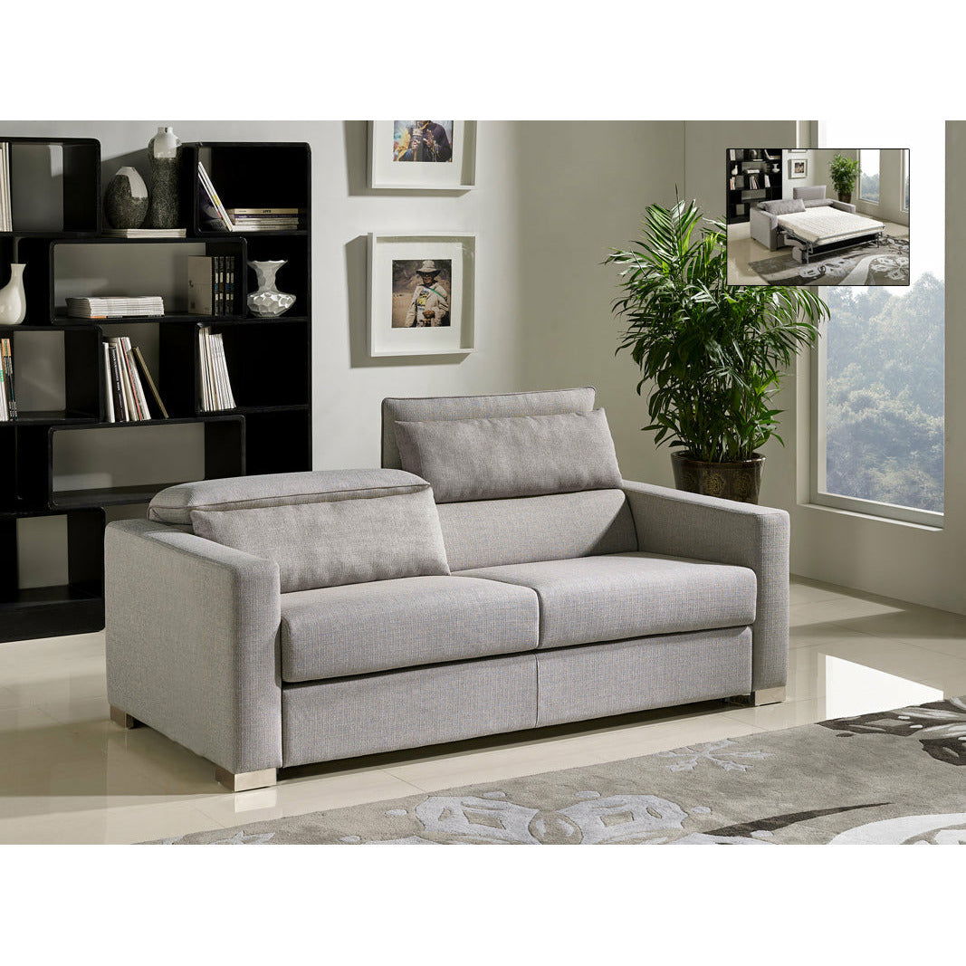 38' Urban Grey Convertible Sofa Bed - Rivour Home