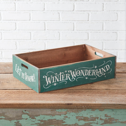 Winter Wonderland Holiday Wood Crate