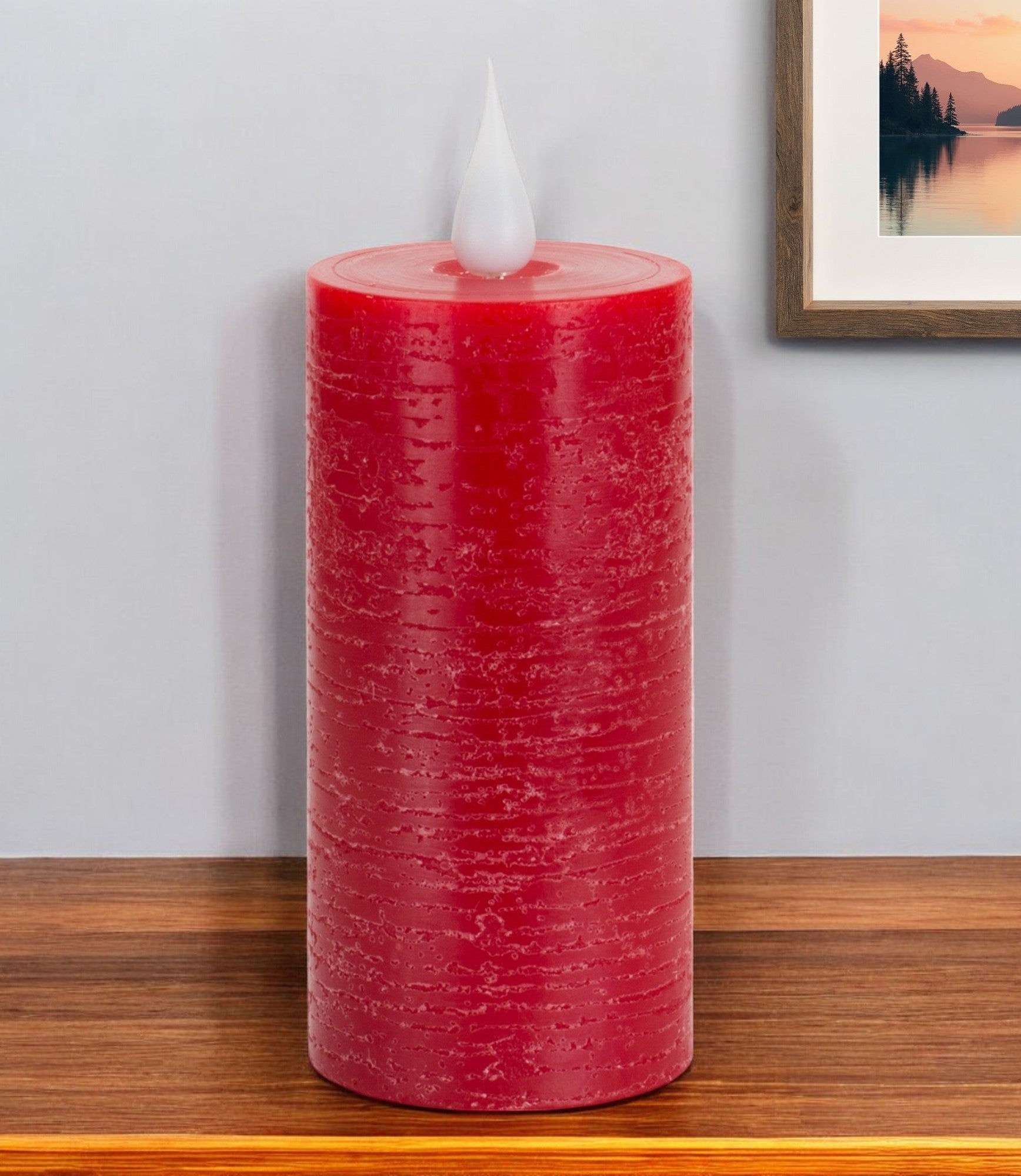 5" Red Flameless Pillar Candle