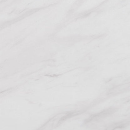 Layana Faux White Marble Console Table with Reeded Wooden Pillar Legs