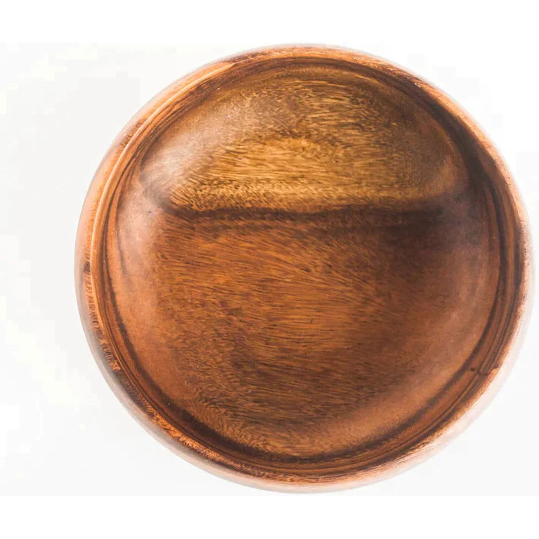 Acacia Wood Calabash Serving Bowl 10" - Rivour Home