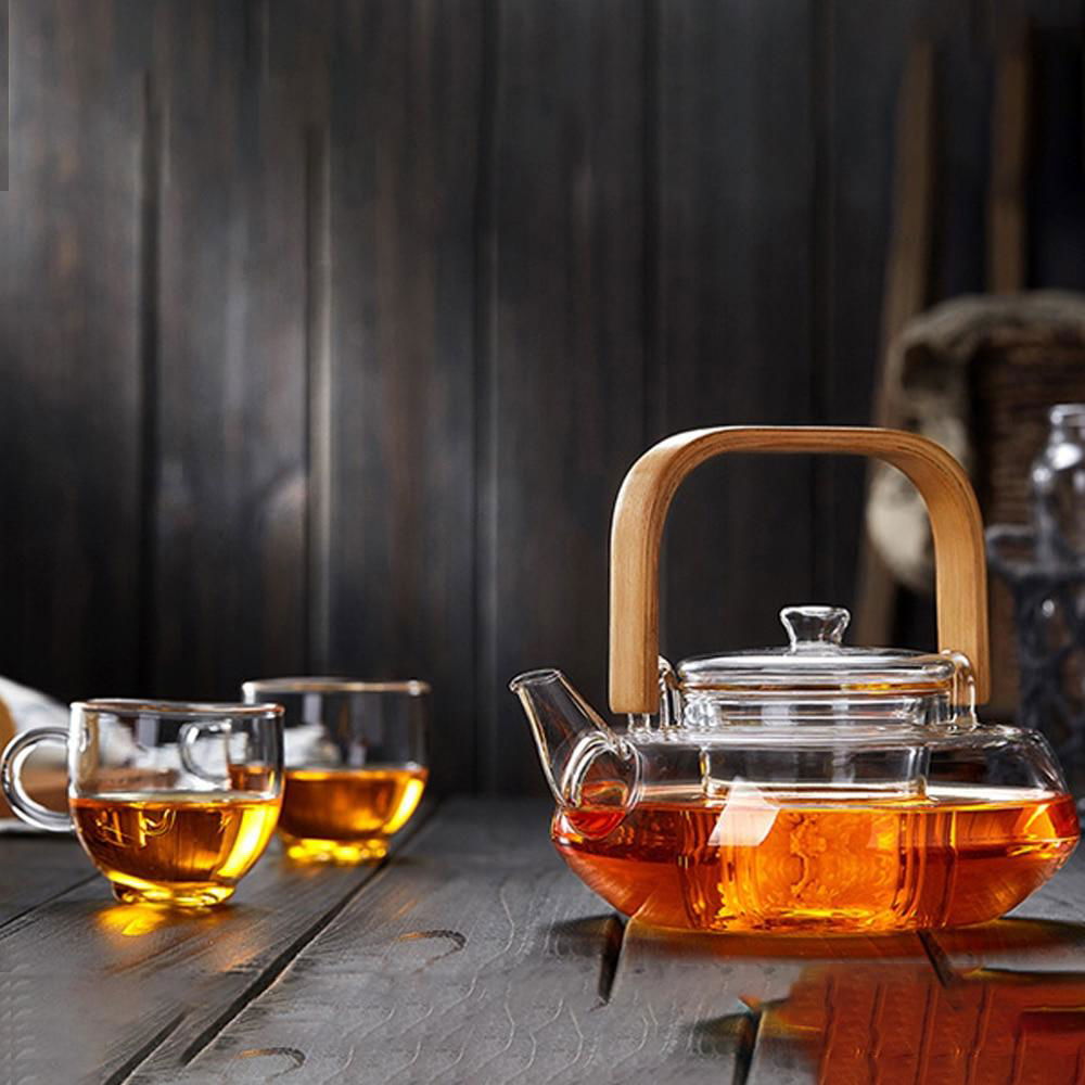 Bamboo & Glass Tea Kettle - Rivour Home