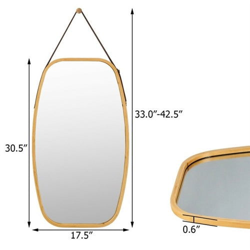 Bamboo Wall Mounted Mirror - Rivour Home