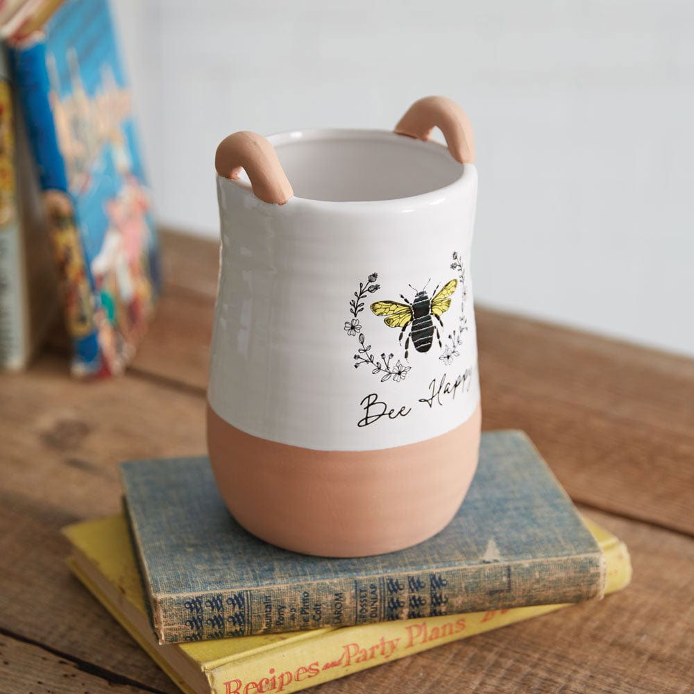 Bee Happy: Ceramic Jug Vase - Rivour Home