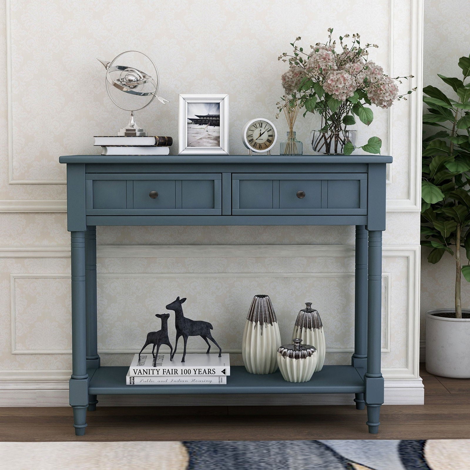 Cozy Console Table - Navy - Rivour Home