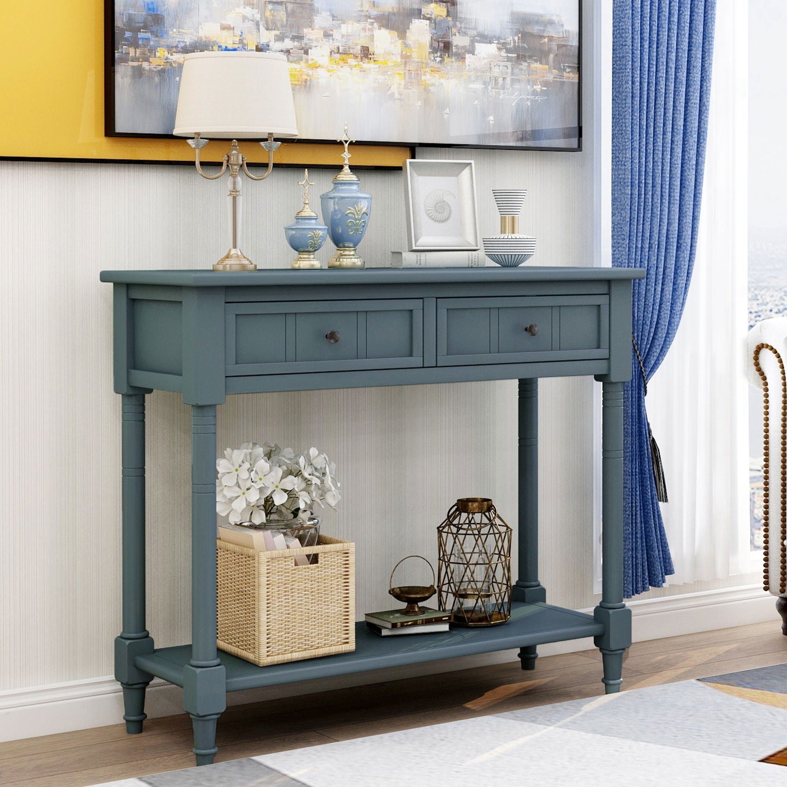 Cozy Console Table - Navy - Rivour Home