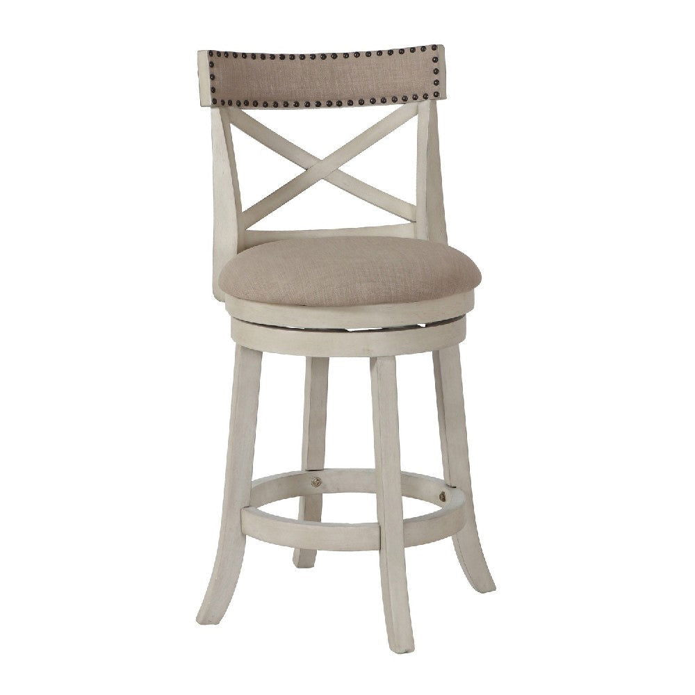 Curved X Shaped Back Swivel Counter Stool - Rivour Home