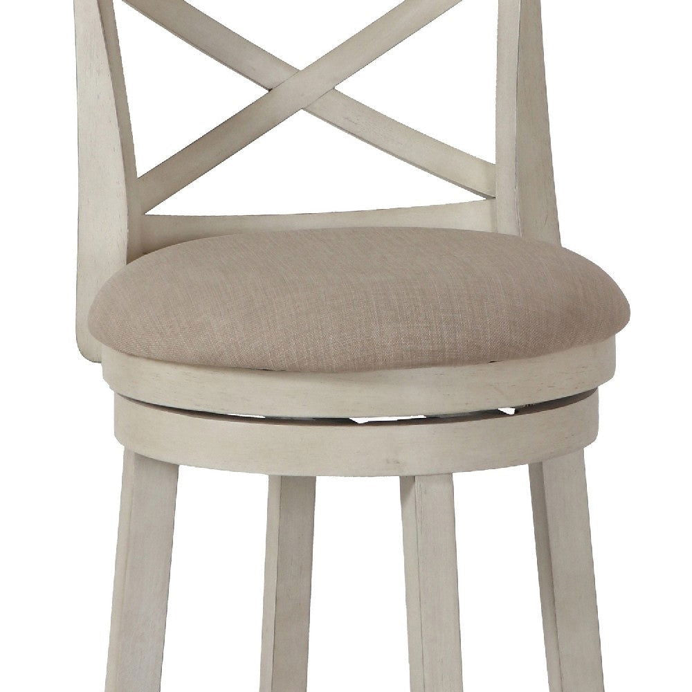 Curved X Shaped Back Swivel Counter Stool - Rivour Home