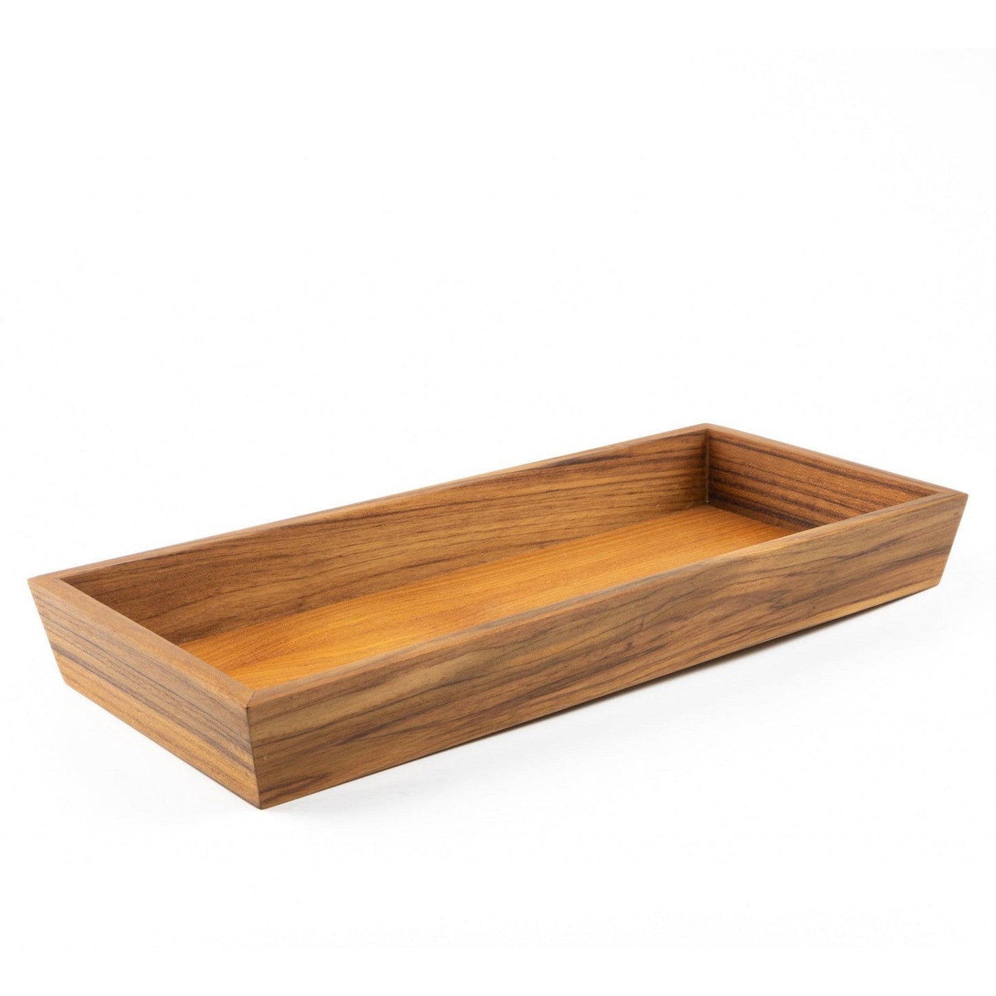 Elegant Solid Teak Wood Vanity Organizer Tray - Rivour Home