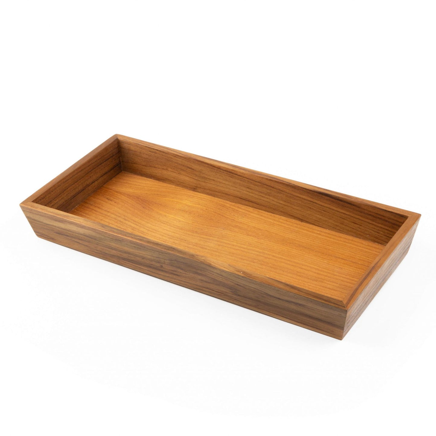 Elegant Solid Teak Wood Vanity Organizer Tray - Rivour Home