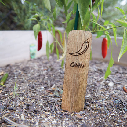 Garden Delights: Wooden Vegetable Markers Ensemble - Rivour Home