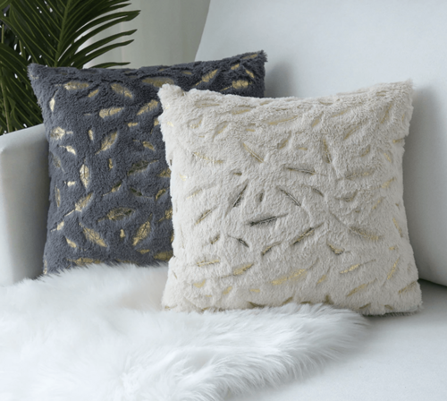 Gold Accent Plush Pillows - Rivour Home