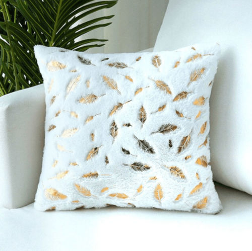 Gold Accent Plush Pillows - Rivour Home