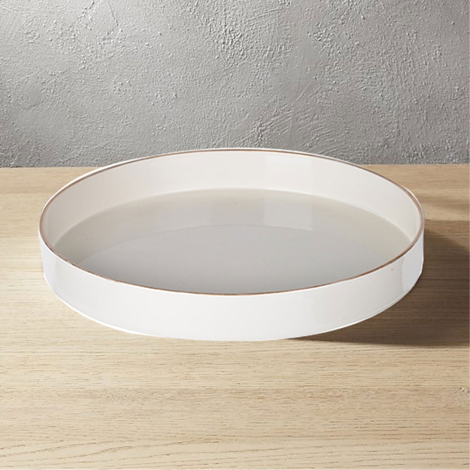 Gold Accented Round Tray - Rivour Home