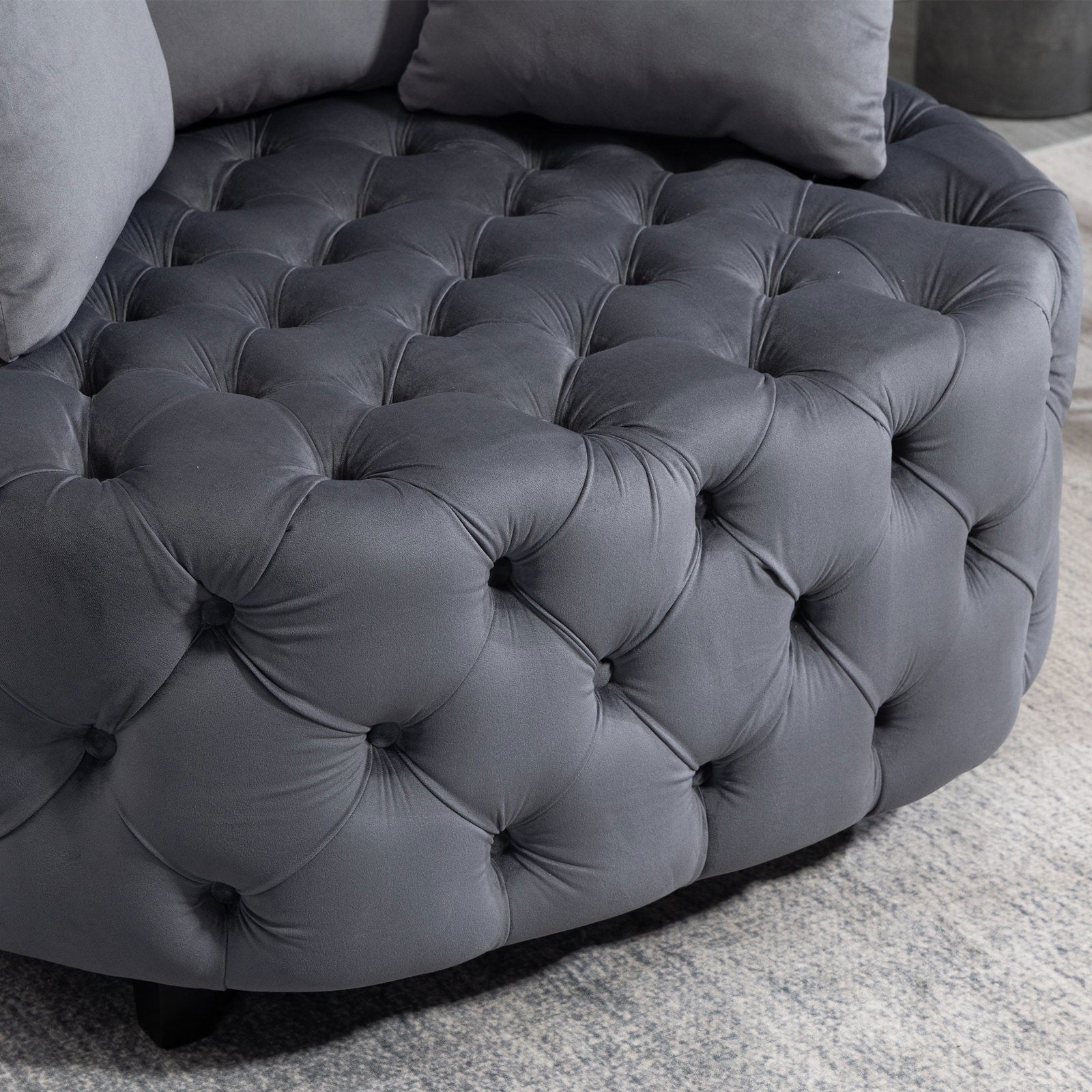 Matthias Plush Velvet Barrel Chair with Solid Wood Legs - Available in 3 Colors - Rivour Home
