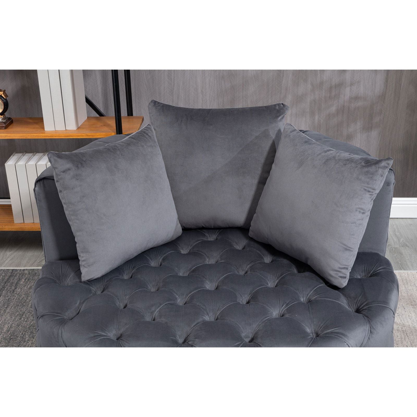 Matthias Plush Velvet Barrel Chair with Solid Wood Legs - Available in 3 Colors - Rivour Home