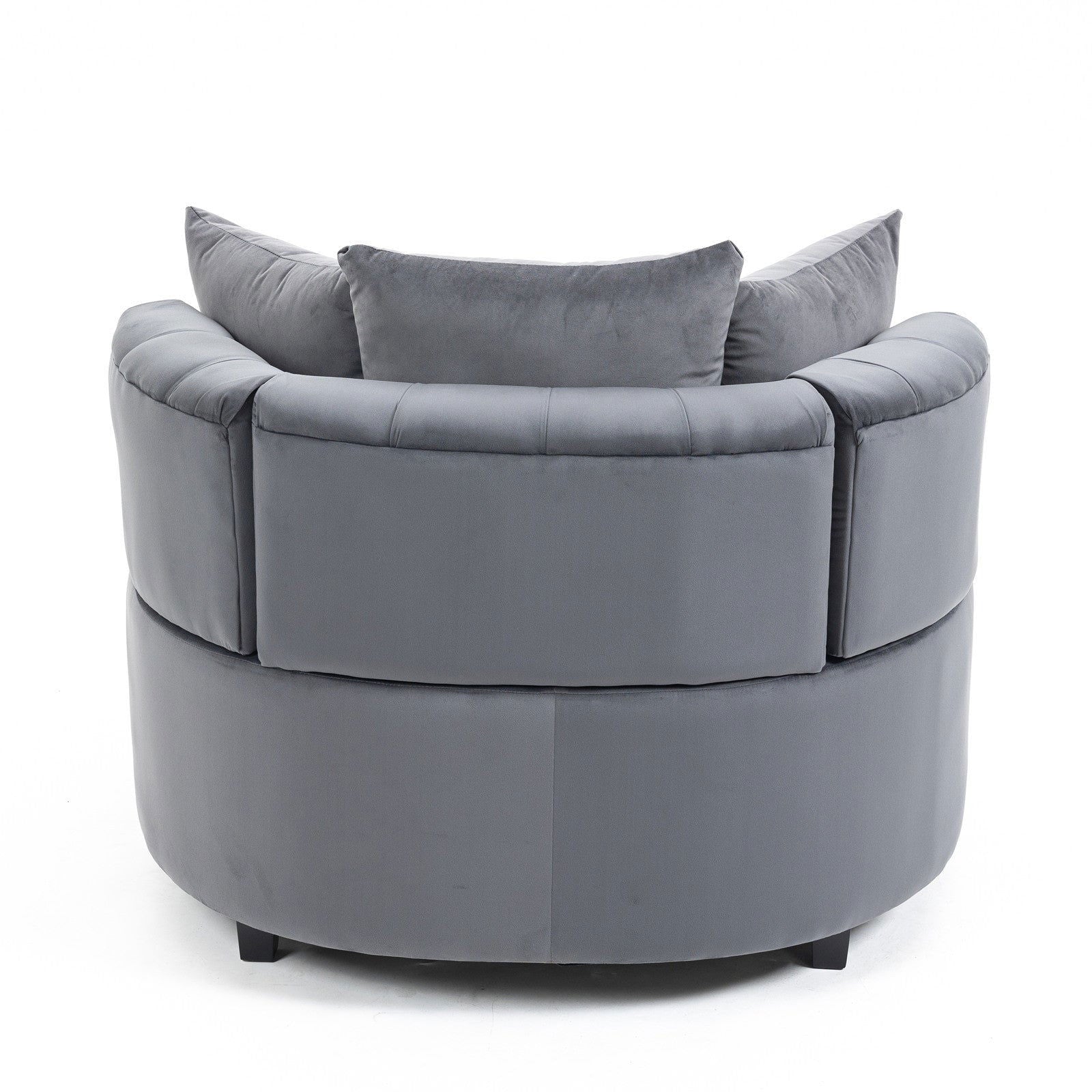 Matthias Plush Velvet Barrel Chair with Solid Wood Legs - Available in 3 Colors - Rivour Home