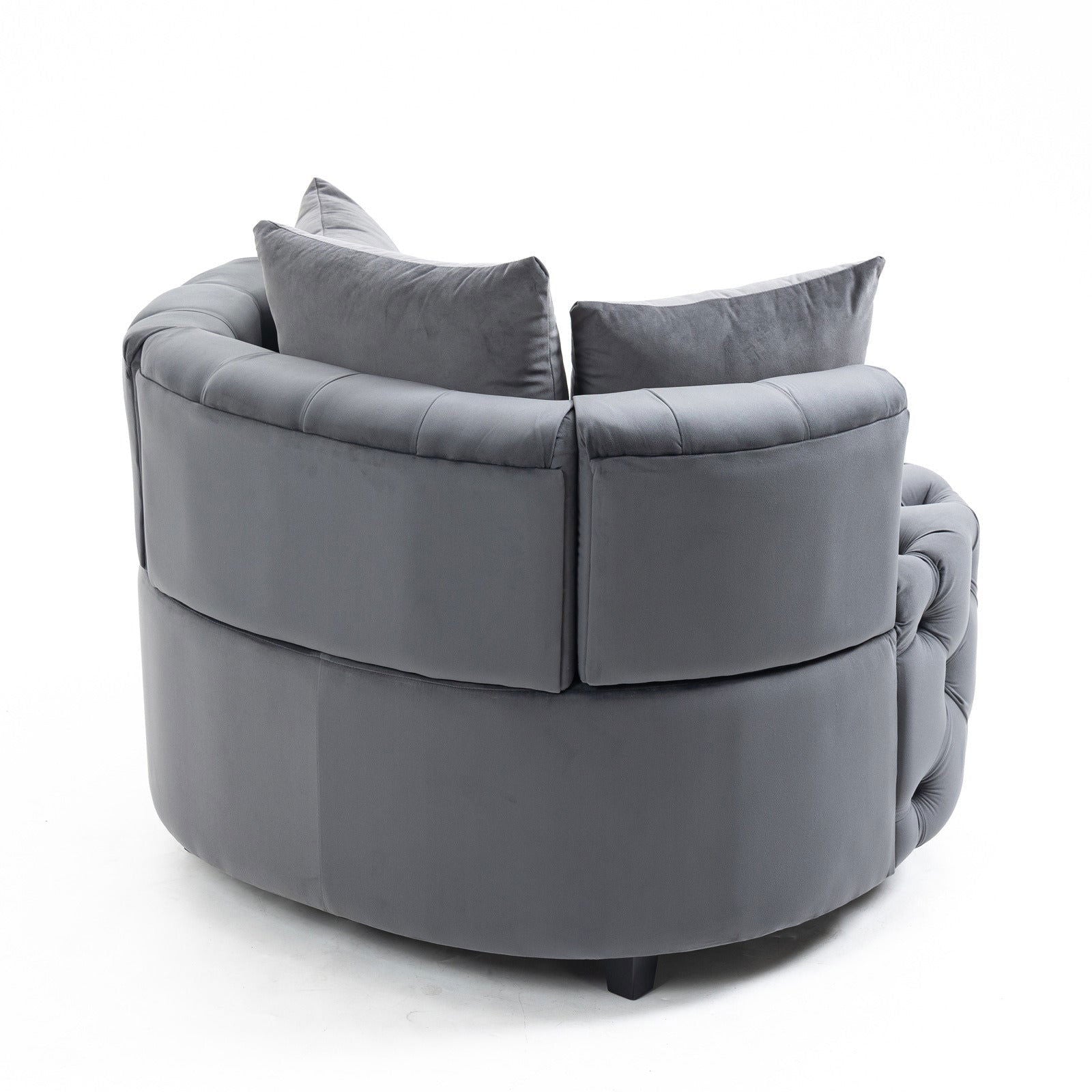 Matthias Plush Velvet Barrel Chair with Solid Wood Legs - Available in 3 Colors - Rivour Home