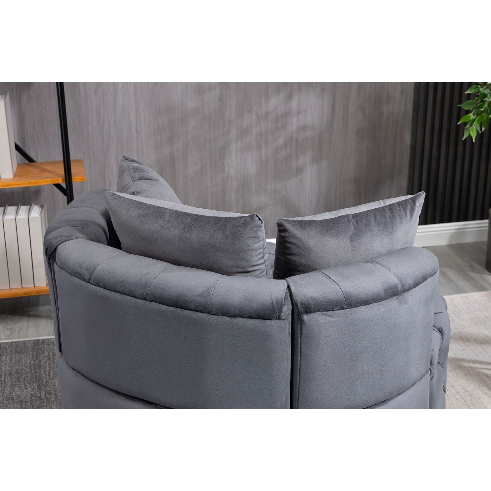 Matthias Plush Velvet Barrel Chair with Solid Wood Legs - Available in 3 Colors - Rivour Home