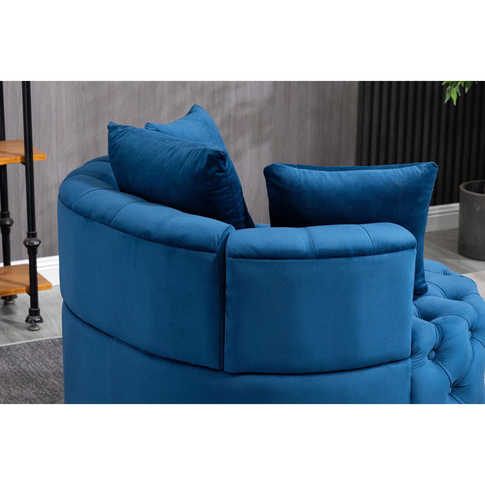 Matthias Plush Velvet Barrel Chair with Solid Wood Legs - Available in 3 Colors - Rivour Home