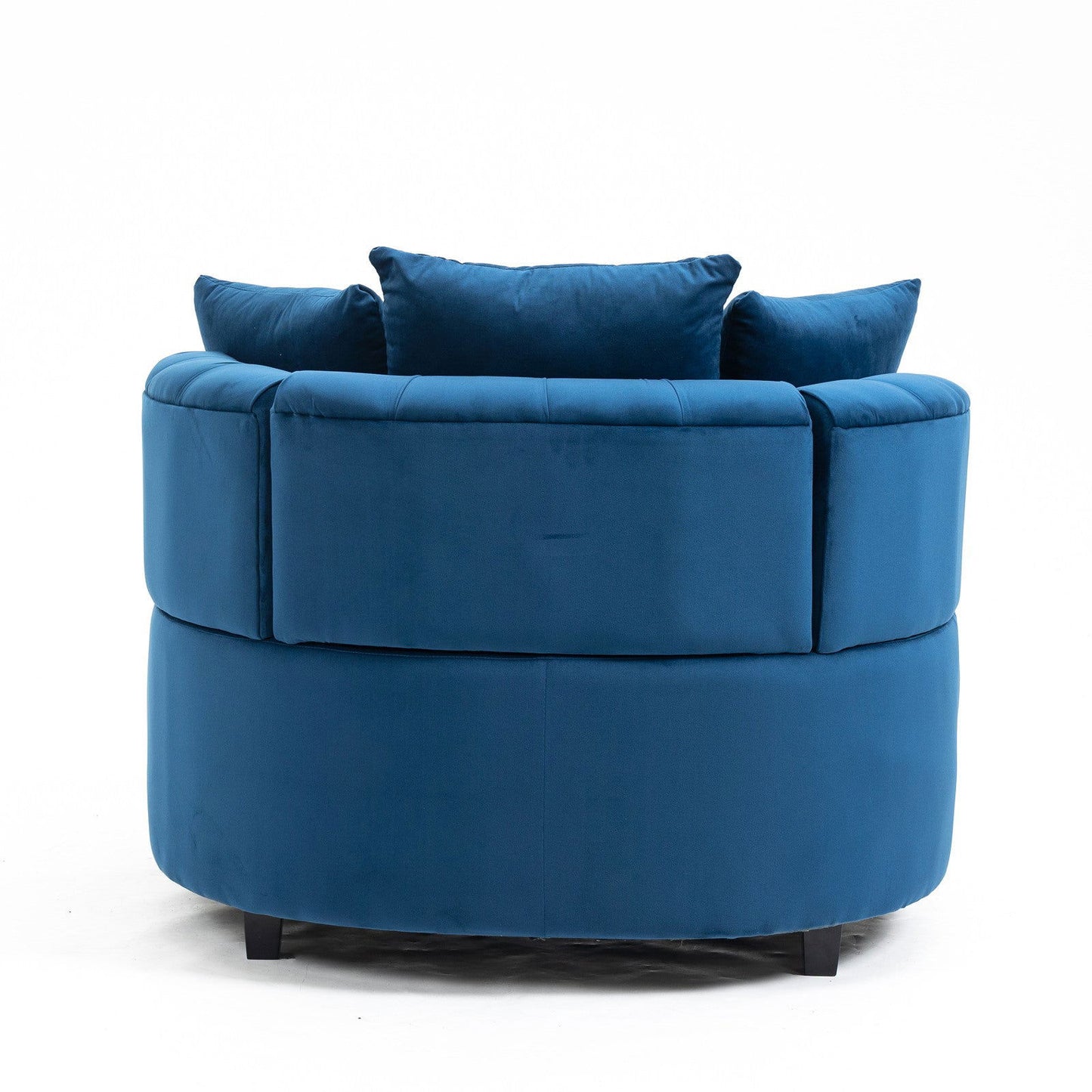 Matthias Plush Velvet Barrel Chair with Solid Wood Legs - Available in 3 Colors - Rivour Home