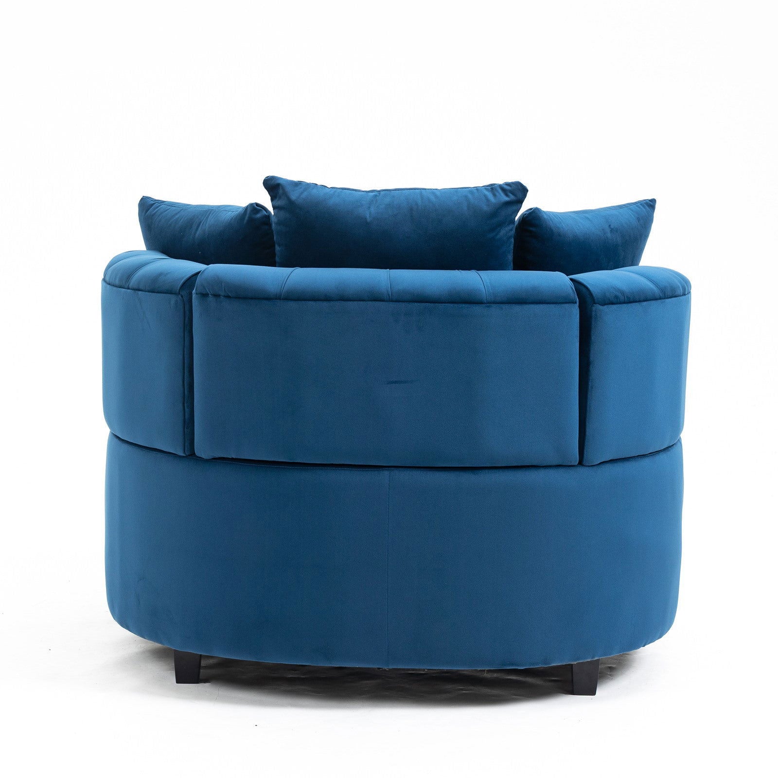 Matthias Plush Velvet Barrel Chair with Solid Wood Legs - Available in 3 Colors - Rivour Home