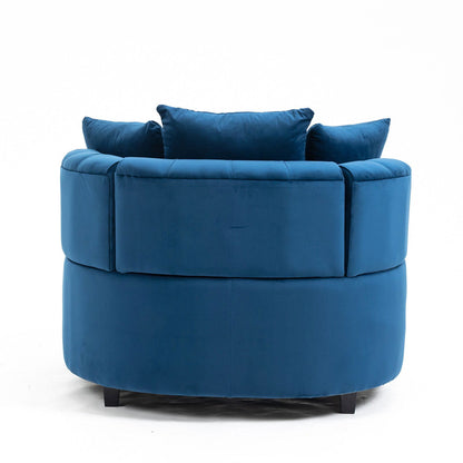 Matthias Plush Velvet Barrel Chair with Solid Wood Legs - Available in 3 Colors - Rivour Home