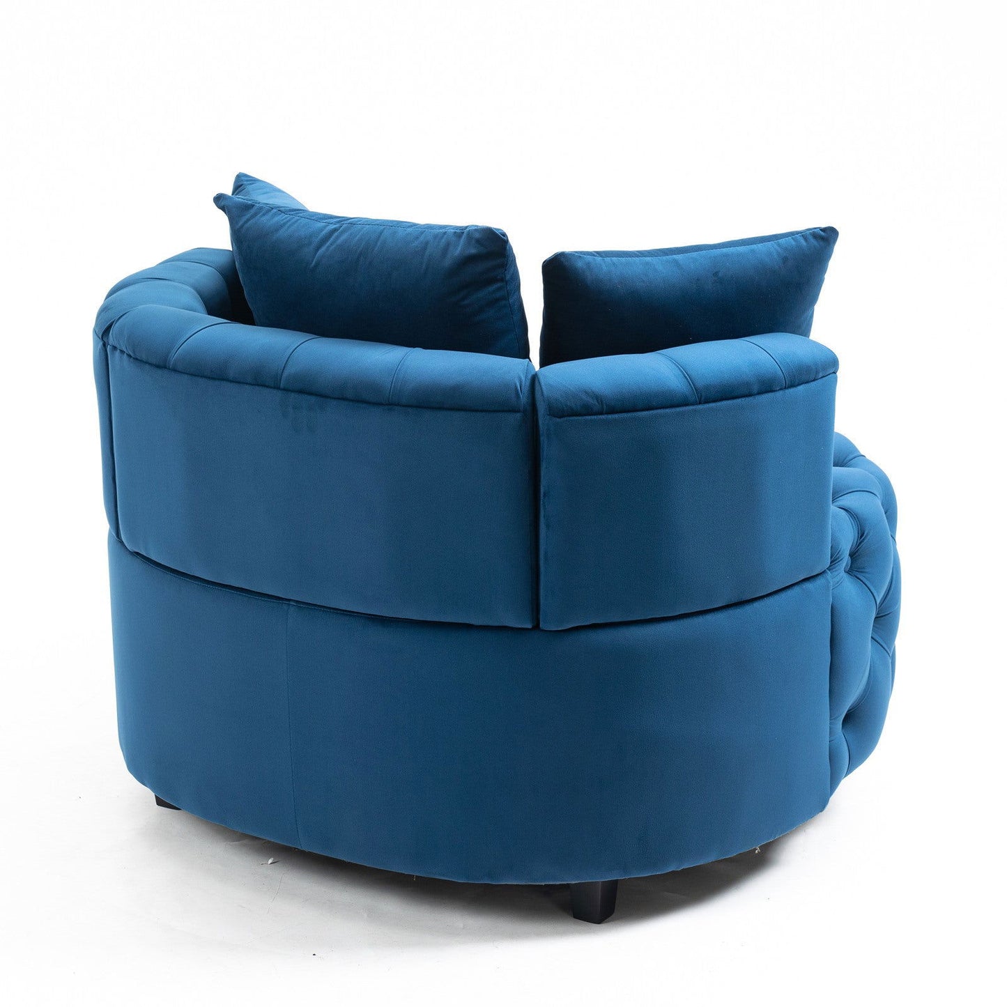 Matthias Plush Velvet Barrel Chair with Solid Wood Legs - Available in 3 Colors - Rivour Home
