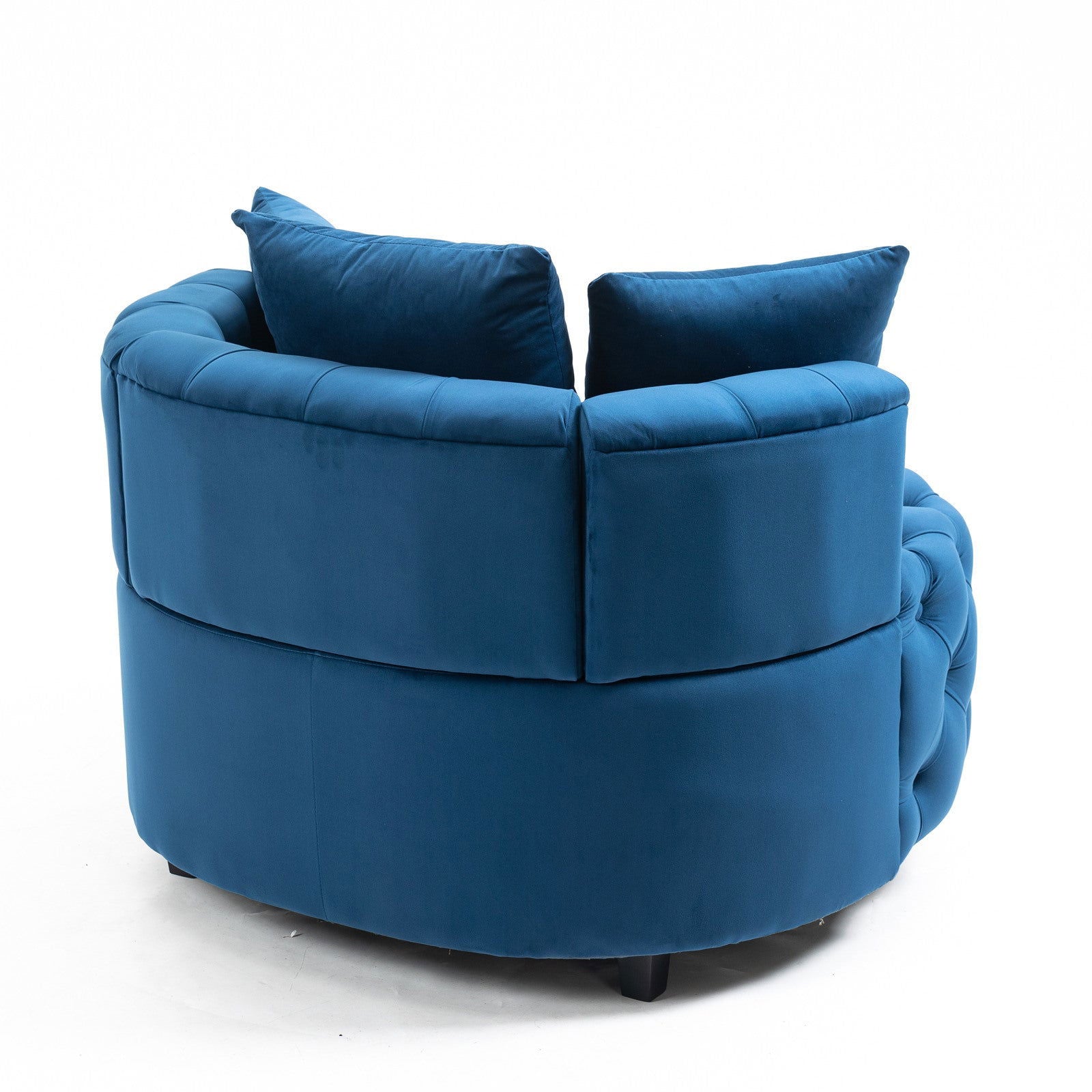 Matthias Plush Velvet Barrel Chair with Solid Wood Legs - Available in 3 Colors - Rivour Home