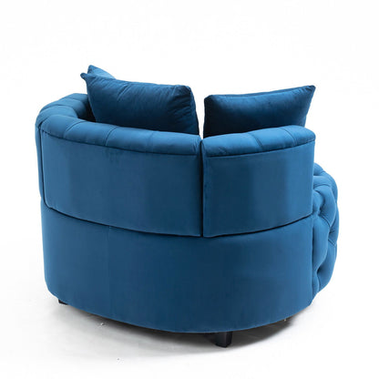 Matthias Plush Velvet Barrel Chair with Solid Wood Legs - Available in 3 Colors - Rivour Home