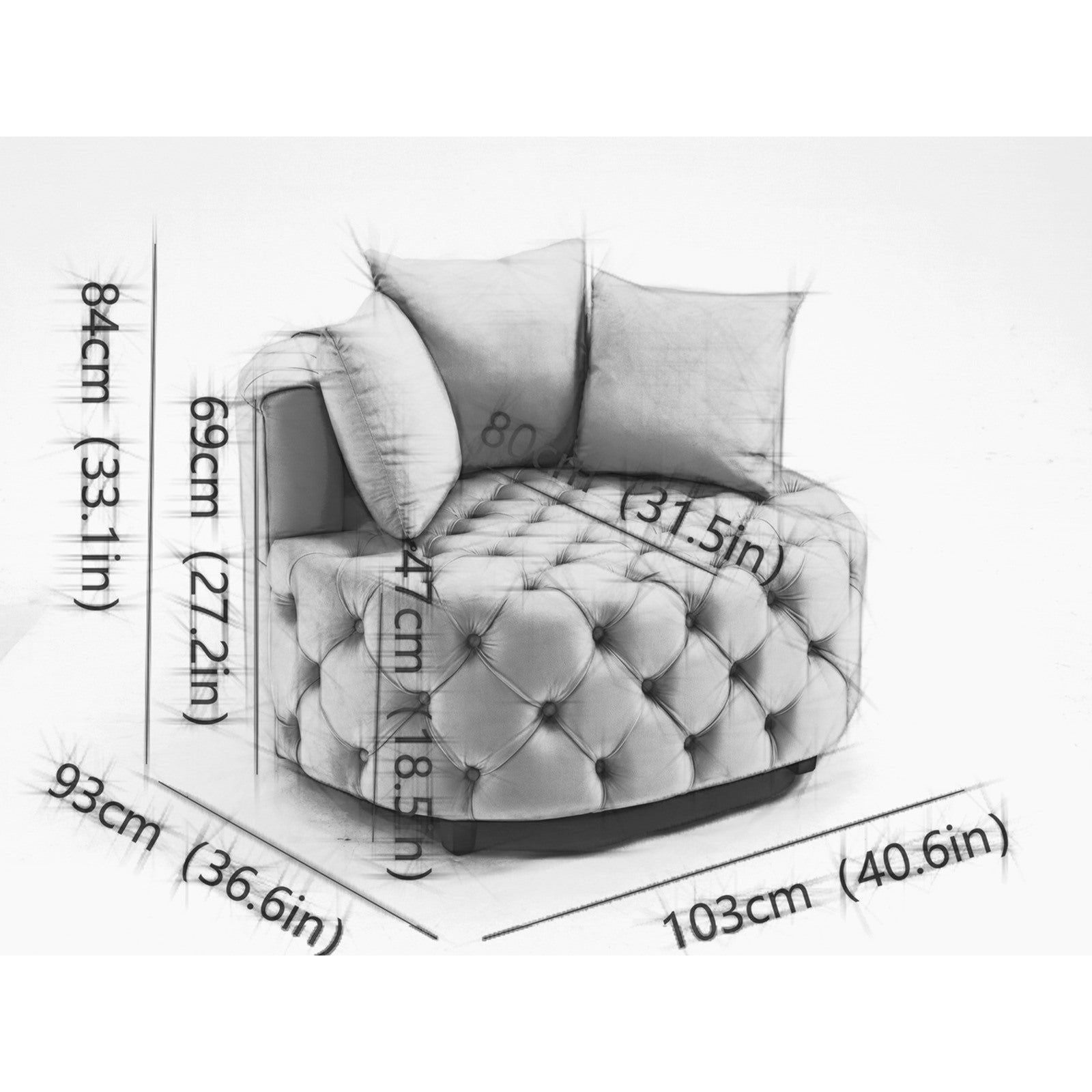 Matthias Plush Velvet Barrel Chair with Solid Wood Legs - Available in 3 Colors - Rivour Home