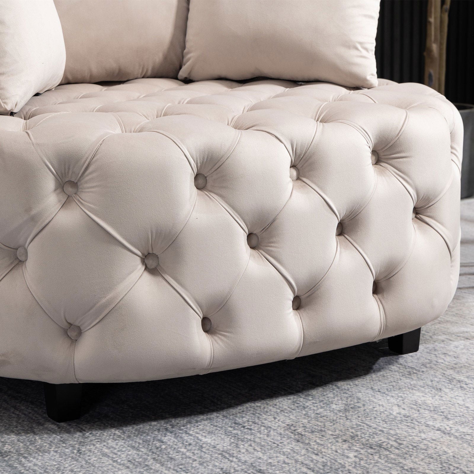 Matthias Plush Velvet Barrel Chair with Solid Wood Legs - Available in 3 Colors - Rivour Home