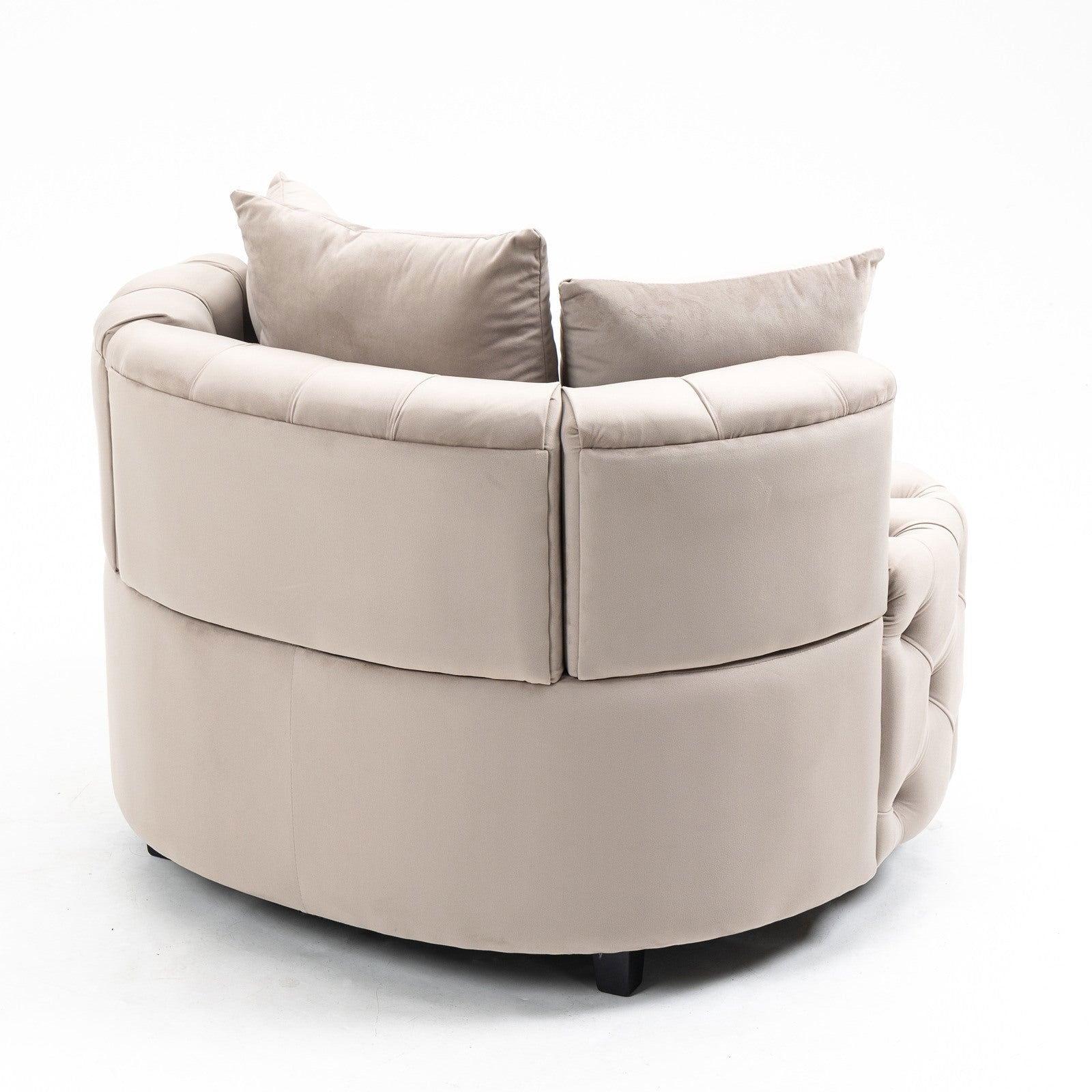 Matthias Plush Velvet Barrel Chair with Solid Wood Legs - Available in 3 Colors - Rivour Home