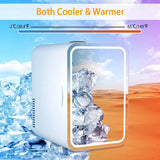 Multifunctional 6L Portable Skincare Fridge with HD Mirror and LED Light - Rivour Home