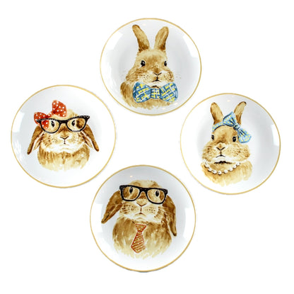 Pier 1 Easter Bunny Salad Plates, Set of 4