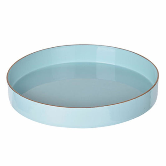 Powder Blue Mimosa Round Tray - Rivour Home