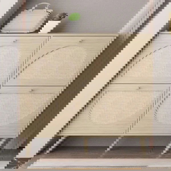 Rattan Shoe Storage Cupboard with Modern Design - Rivour Home