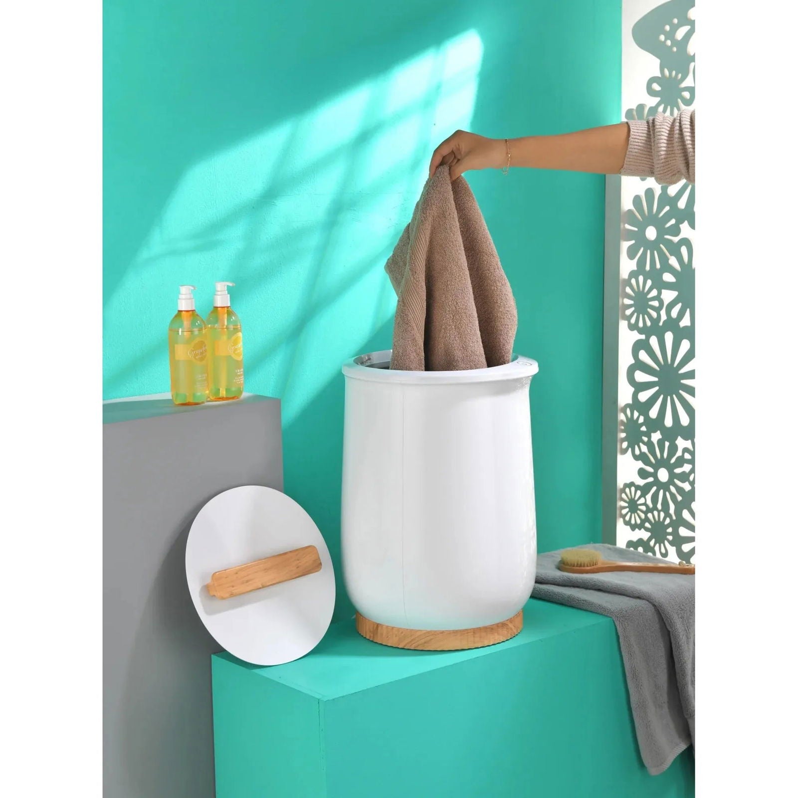 Spa-Inspired Luxury Large Capacity Towel Warmer with Complimentary Towels - Rivour Home